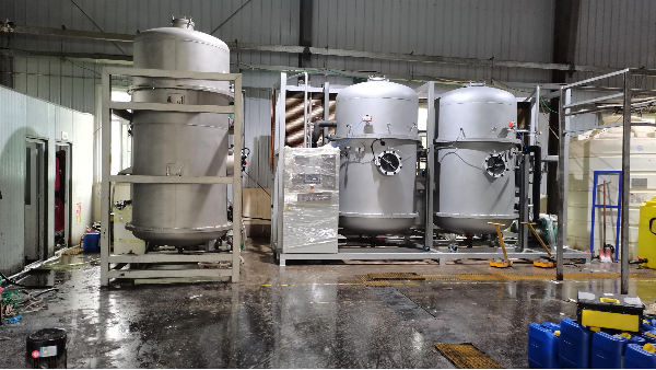 某客戶10噸/天酸洗廢水低溫蒸發器處理工程案例